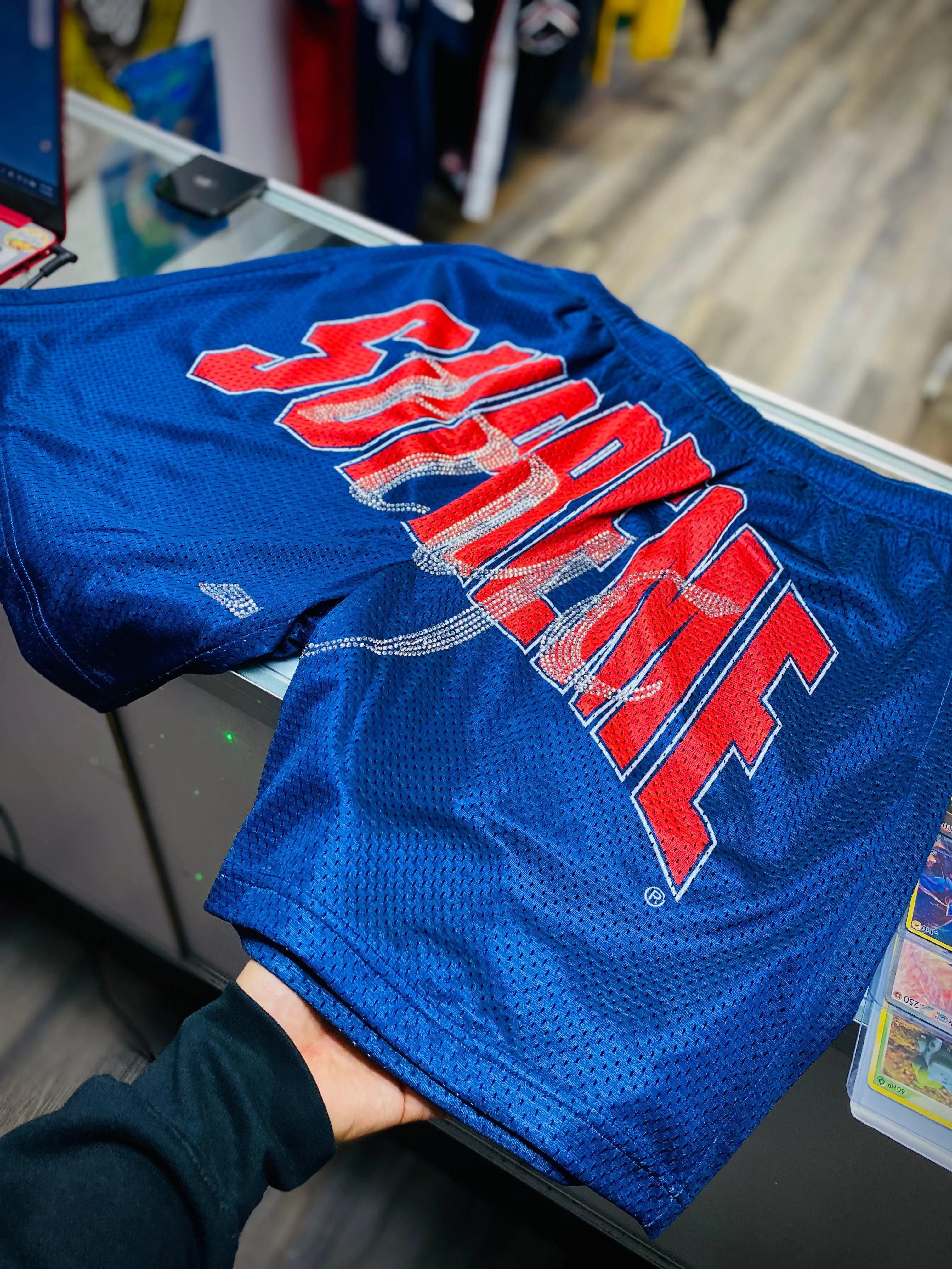 Supreme Rhinestone Mesh Short