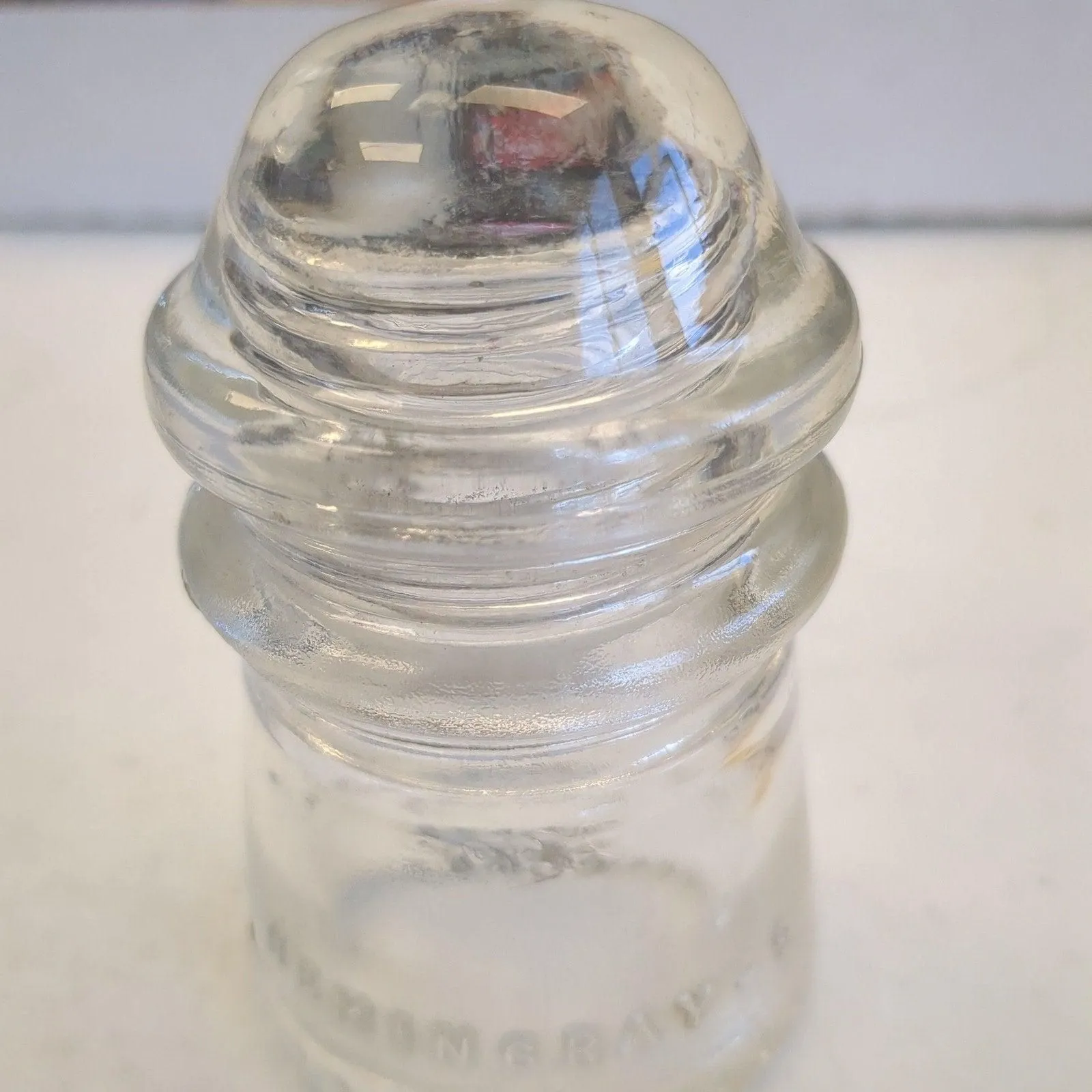 Vintage Insulator Hemingray #9 Clear Glass h69