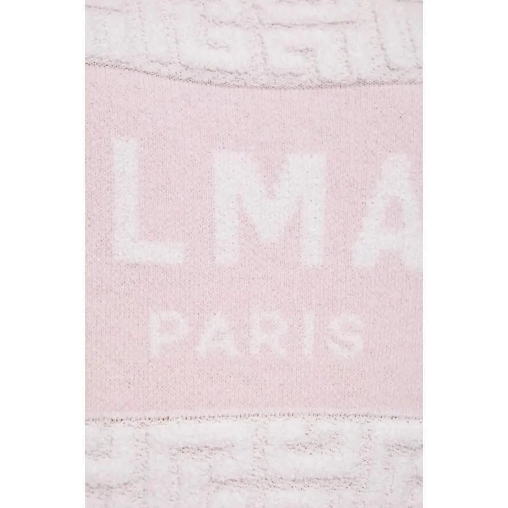 Balmain Woman Top Pink Size 6 Virgin Wool, Cotton, Polyamide
