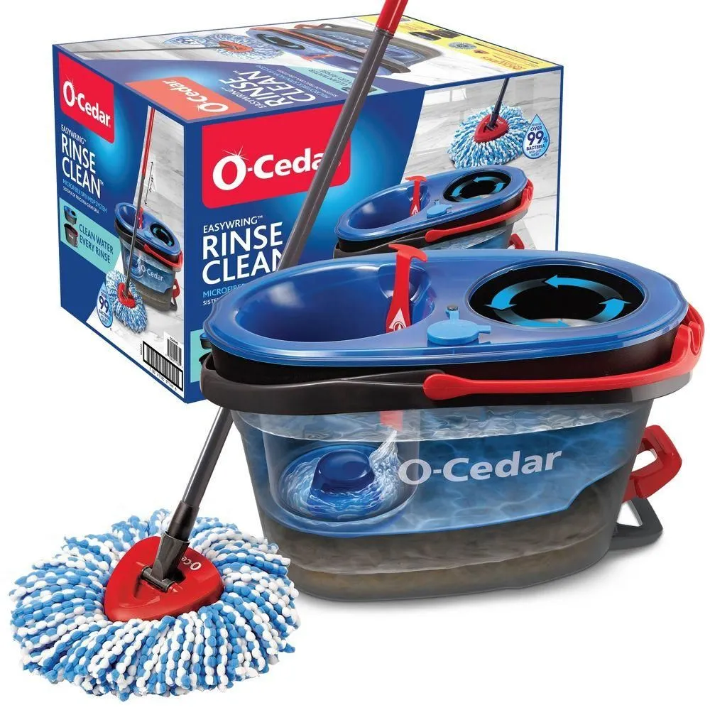 Open-box - O-Cedar RinseClean Spin Mop & Bucket System