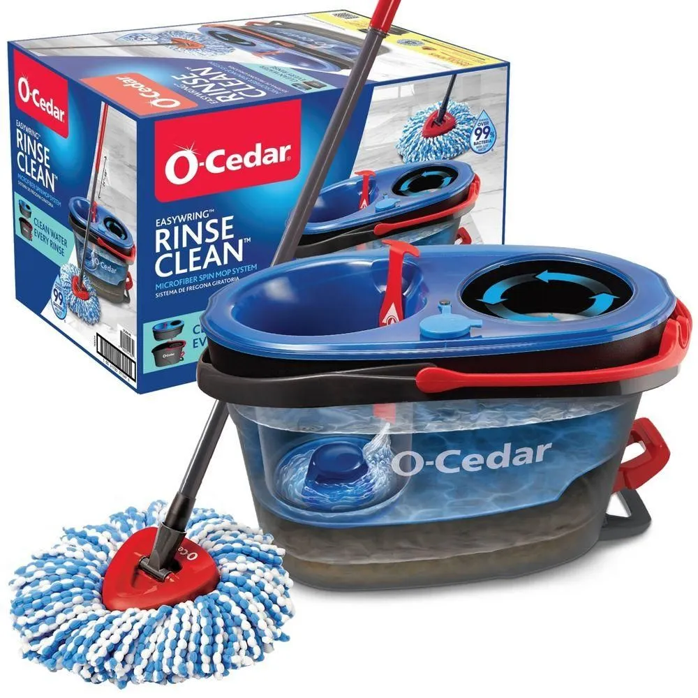 Used and fully functioning - O-Cedar EasyWring Rinse Clean Spin Mop & Bucket