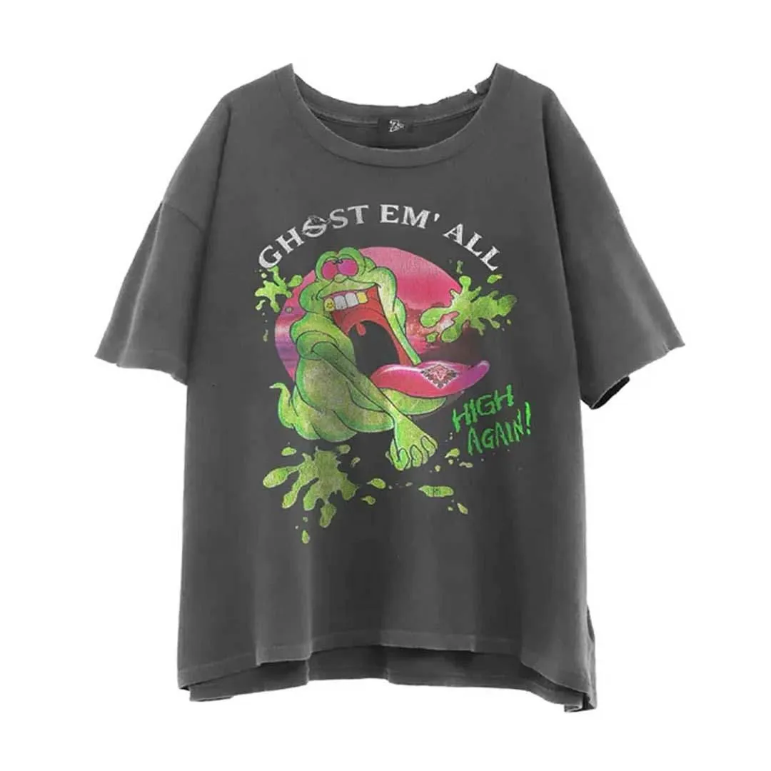 Triple Sevens Ghost Em Faded Black Tee