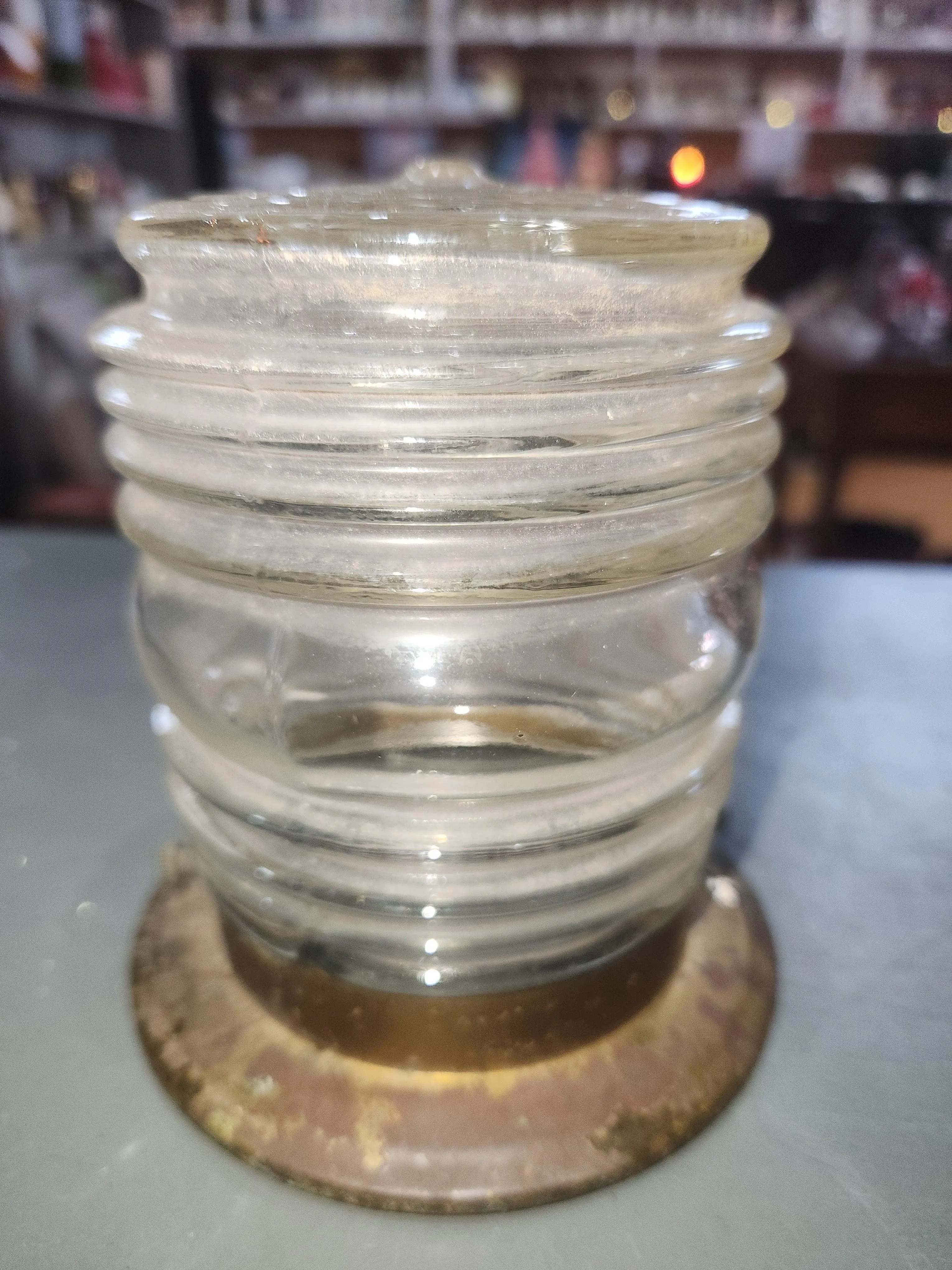 Vintage Glass Light Cover for Crafting or Add a Candle cr5