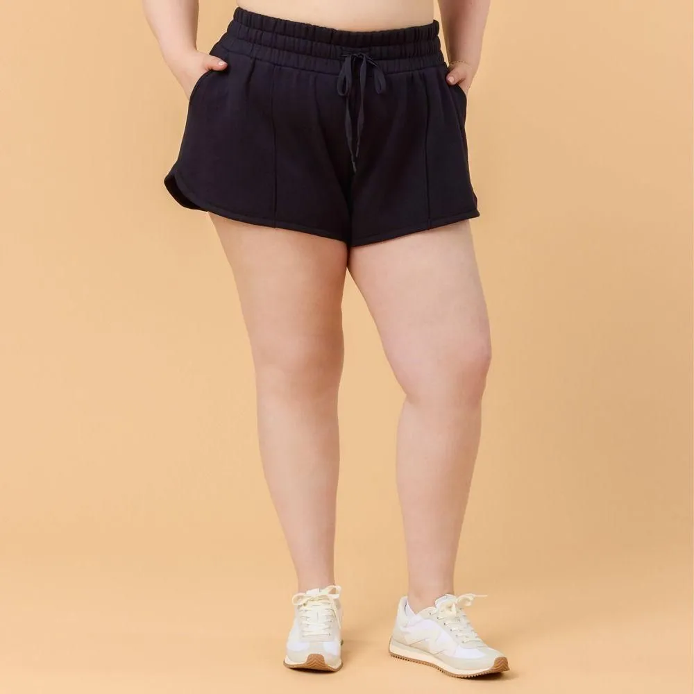New without Tags - Blogilates Women's Mommy & Me Marshmallow Dolphin Shorts - Black 2X