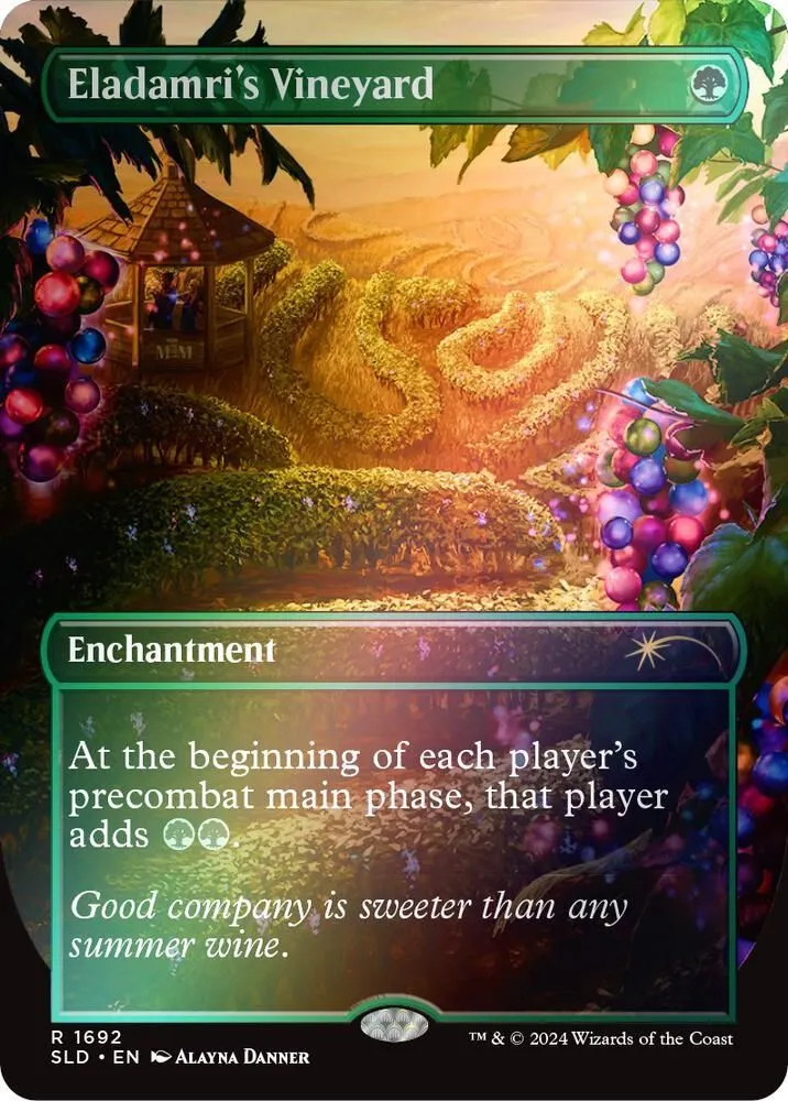 SLD, Eladamri's Vineyard, (Borderless), 1692, R, Near Mint, (Rainbow Foil), EN