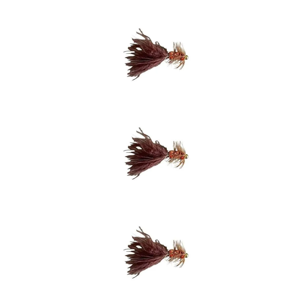 Beadhead Crystal Bugger - Brown | 3 Pack