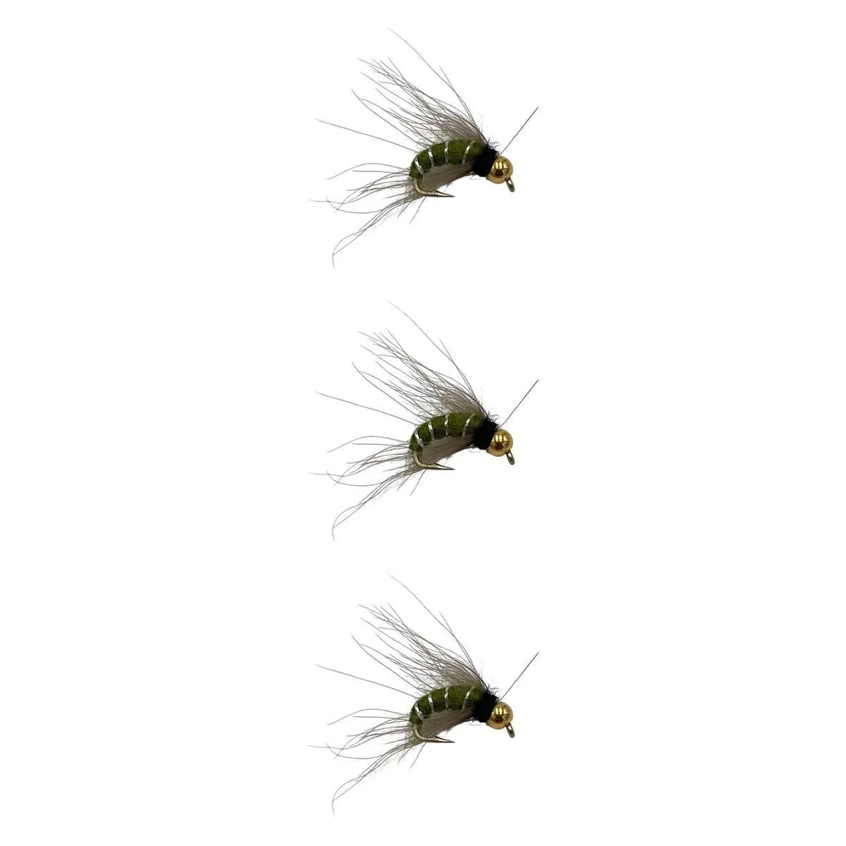 Caddis Larva Olive - Bead Nymph | 3 Pack