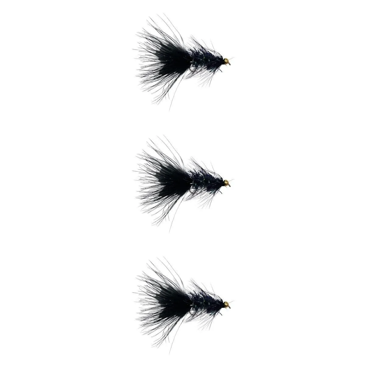 Beadhead Woolly Bugger Black | 3 Pack