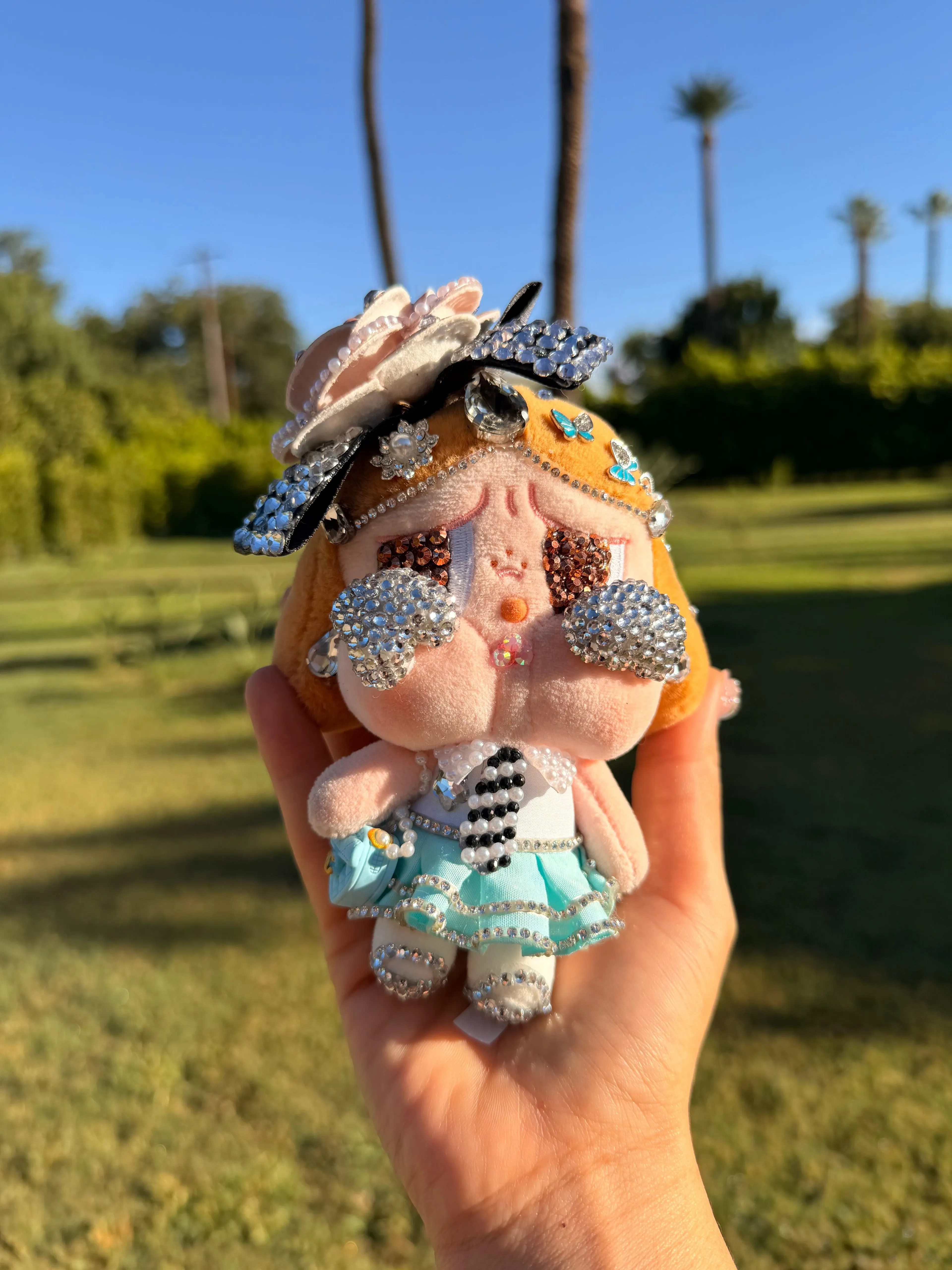 Custom designed bedazzled crybaby