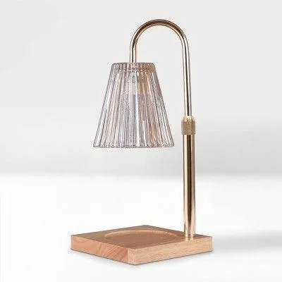 Brand New - Sparoom Candle Lamp Warmer Crystal Ribbed Shade