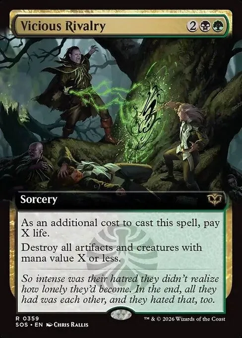 SOS, Vicious Rivalry, (Extended Art), 359, R, Near Mint, (Foil), EN