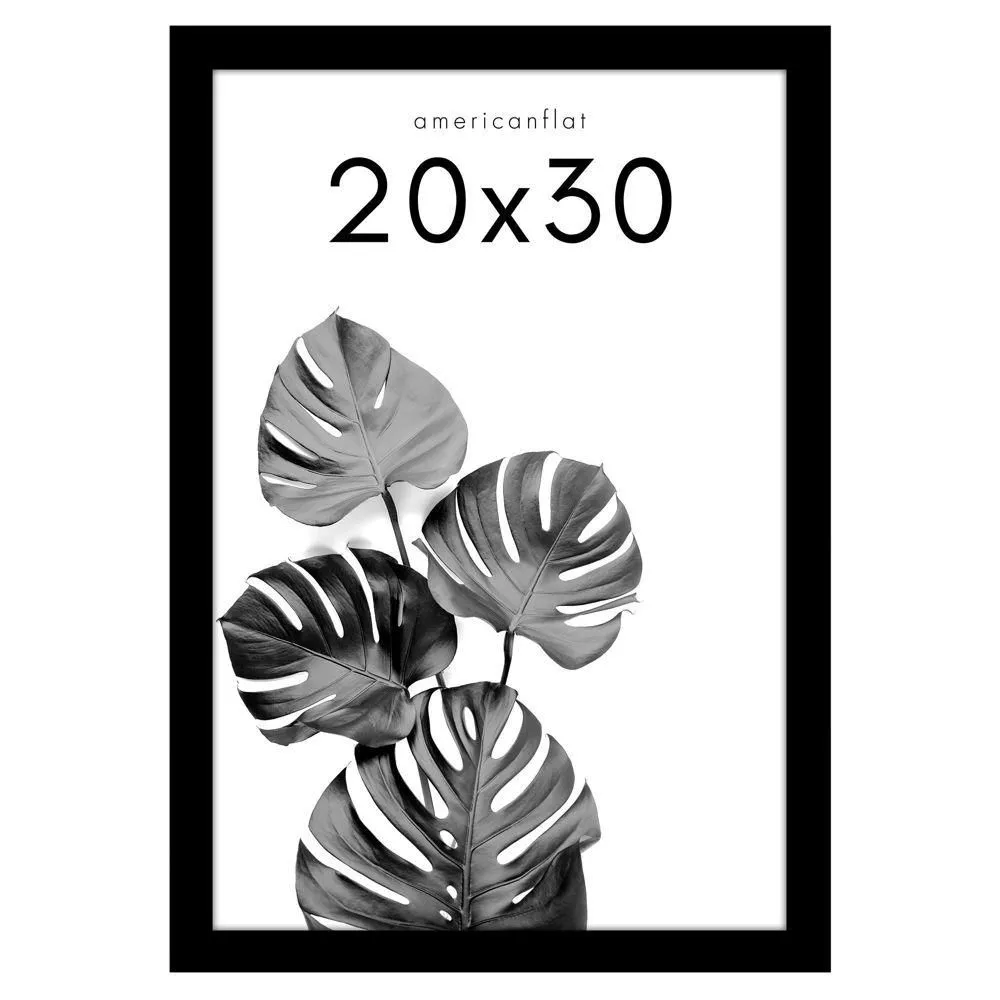 New without box - Americanflat Poster Frame 20x30 inches - Black Wooden Picture Frame