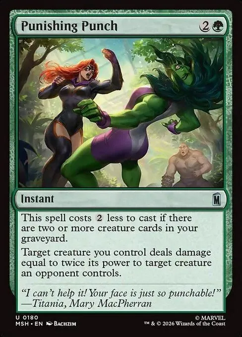 MSH, Punishing Punch, Standard, 180, U, Near Mint, Normal, EN