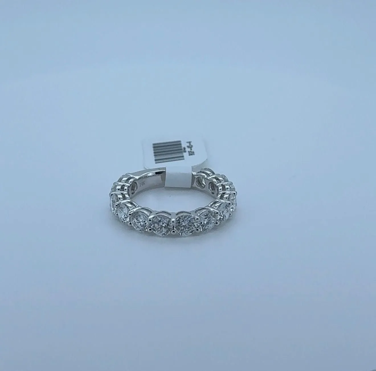 3.24ctw Round Lab Diamond 14kt White Gold 3/4th Eternity Band RGF-45-4