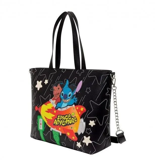 Disney Lilo & Stitch Space Adventure Tote Crossbody Bag Loungefly