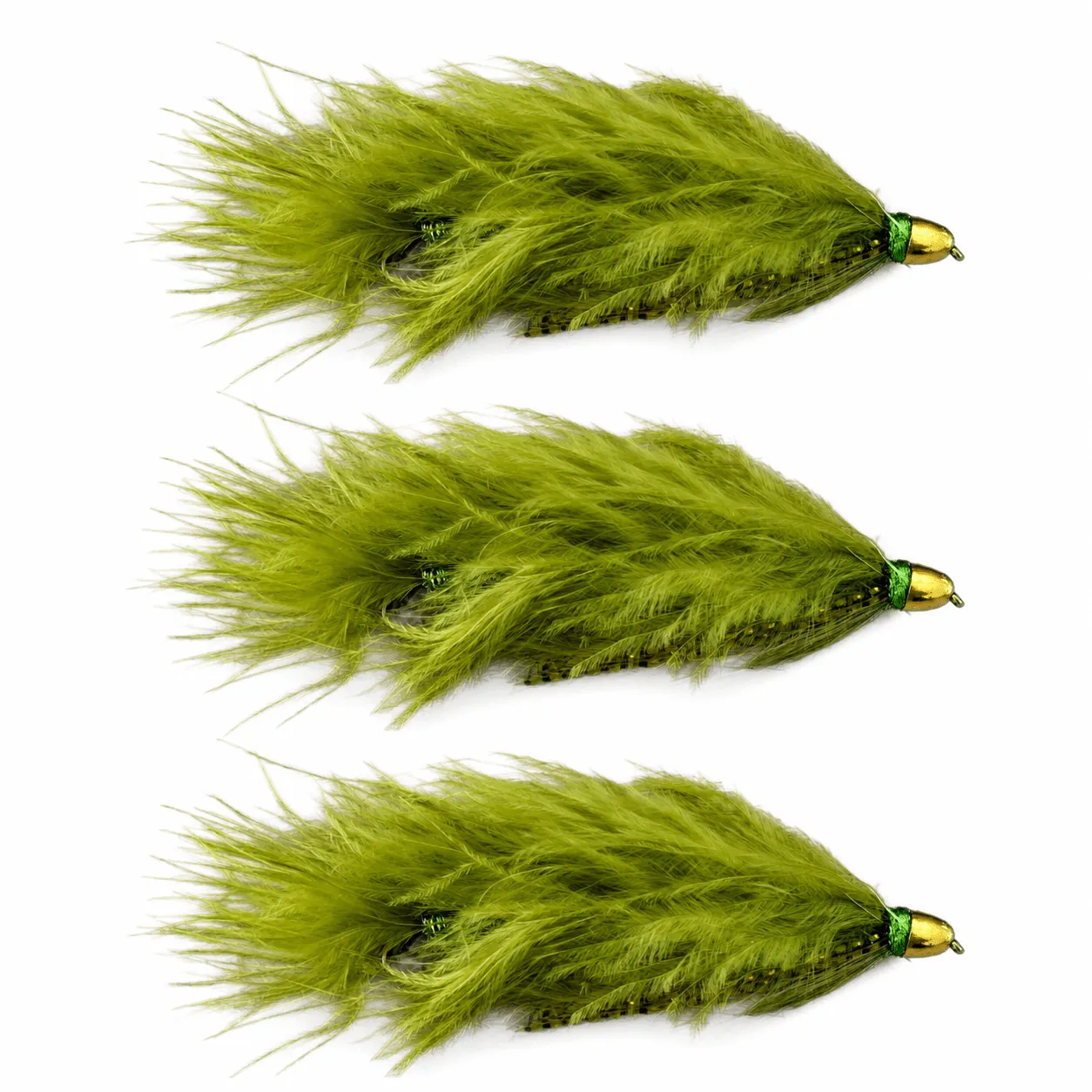 Peanut Envy Articulated Streamer Olive | 3 Pack