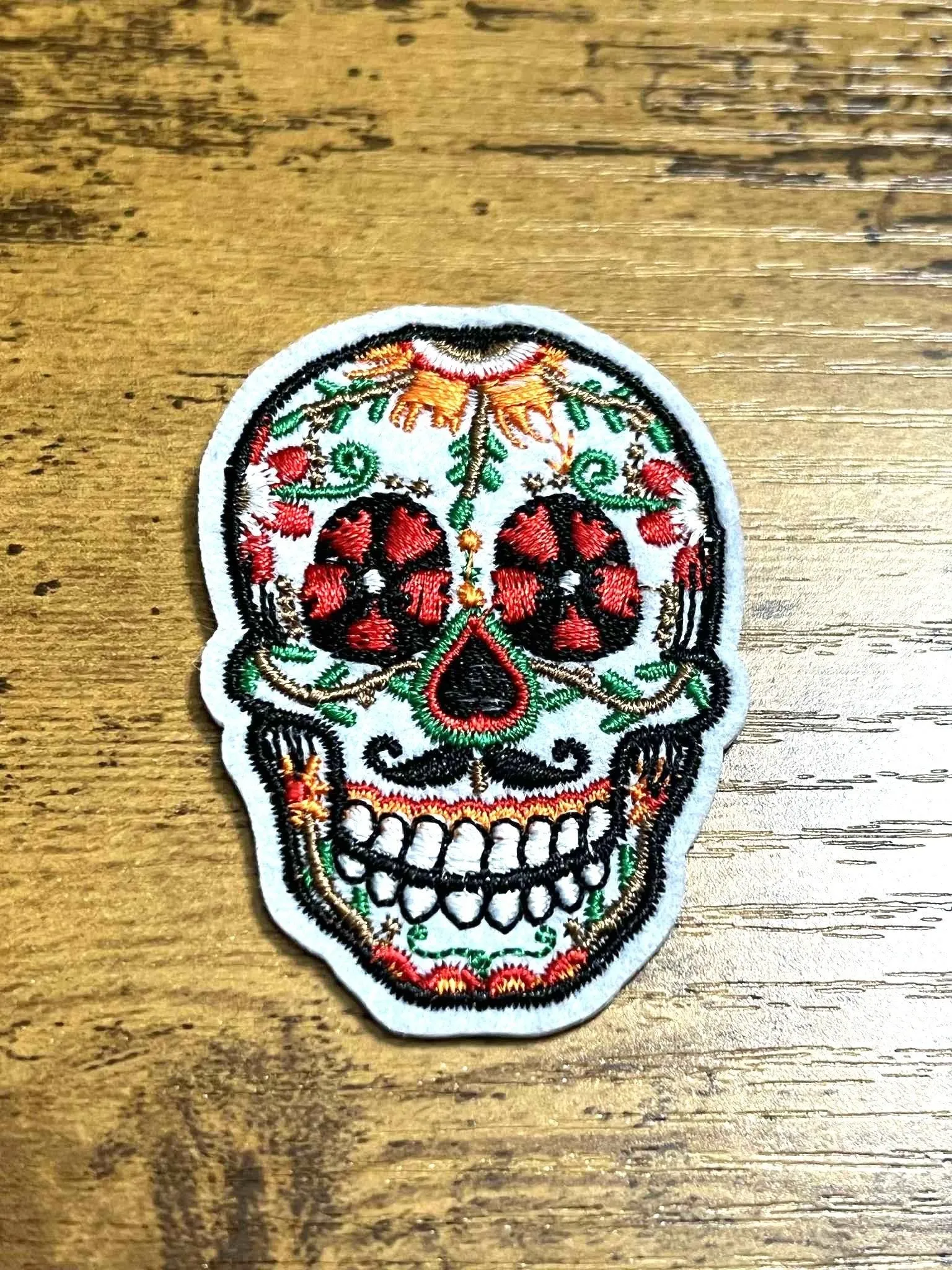 2.5" Sugar Skull Hat Patches