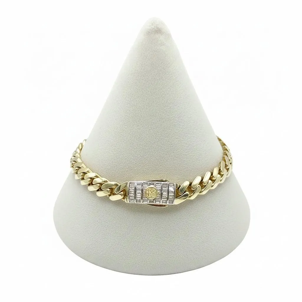 10K Yellow Gold Monaco/Italo bracelet 7.5” – 7mm Classic Twisted bracelet Jewelry
