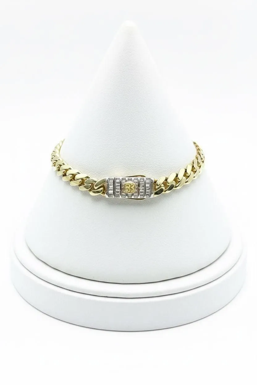 10K Yellow Gold Monaco/Italo bracelet 7” – 6mm Classic Twisted bracelet Jewelry