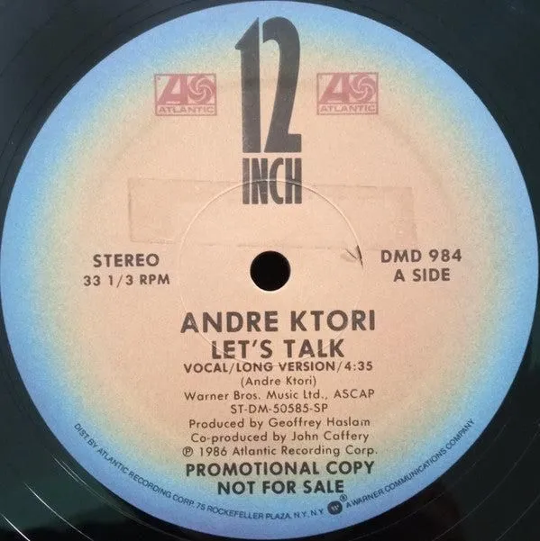 Andre Ktori - Let's Talk (12", Promo)