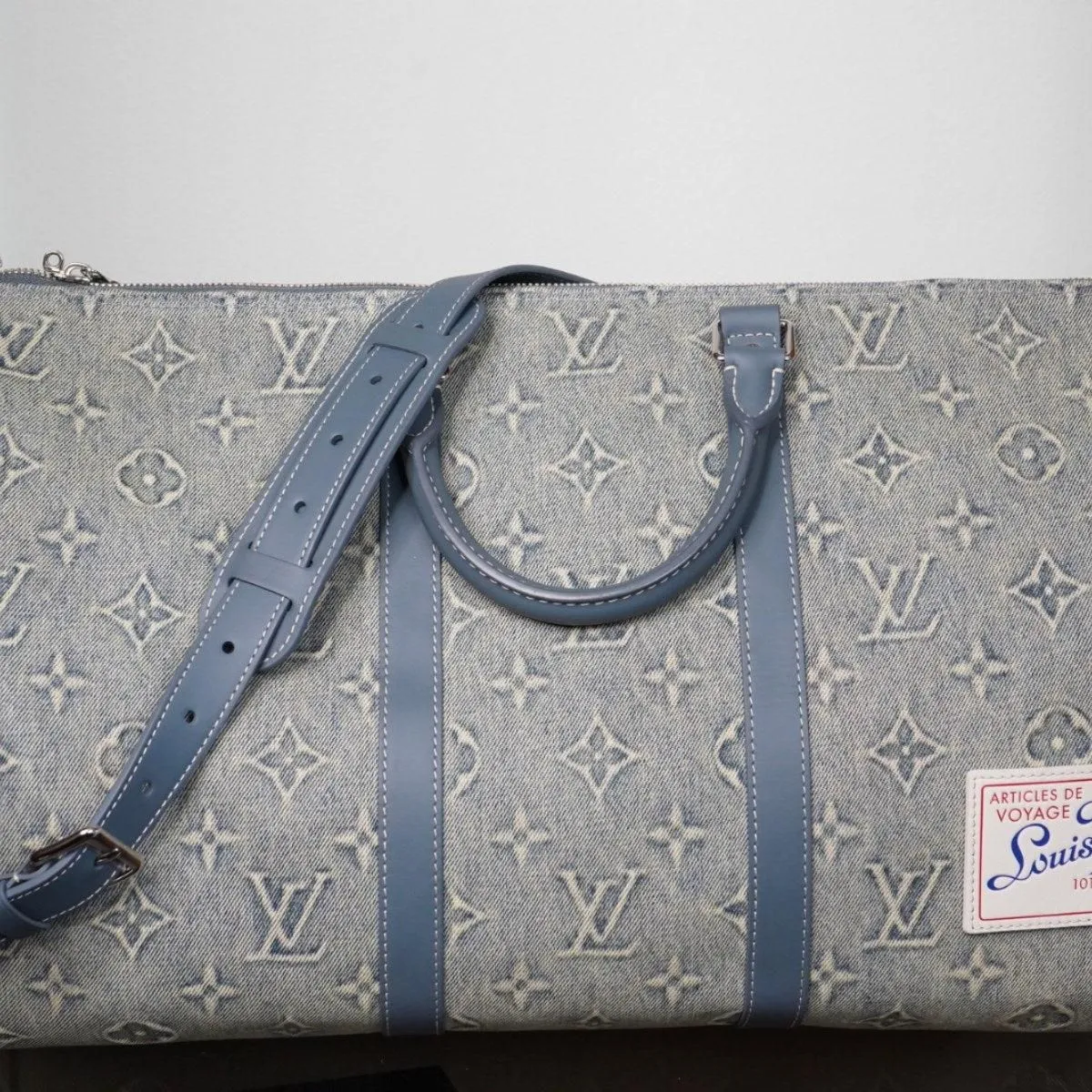 Louis Vuitton Keepall Bandouliere 50 M. Washed Denim