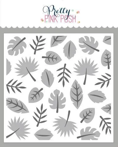 Pretty Pink Posh - Layered Stencils - Tropical Leaves