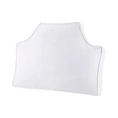 New without box - 26"x34" Oversized Headboard Cotton and Canvas Lumbar Throw Pillow White -