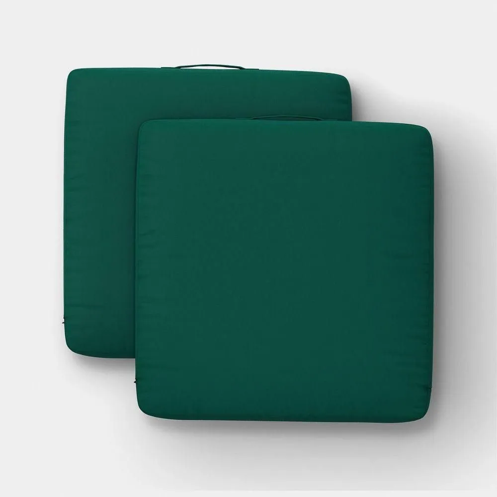 Open-box - Solid Deep Seat Cushion Set Dark Green - Room Essentials