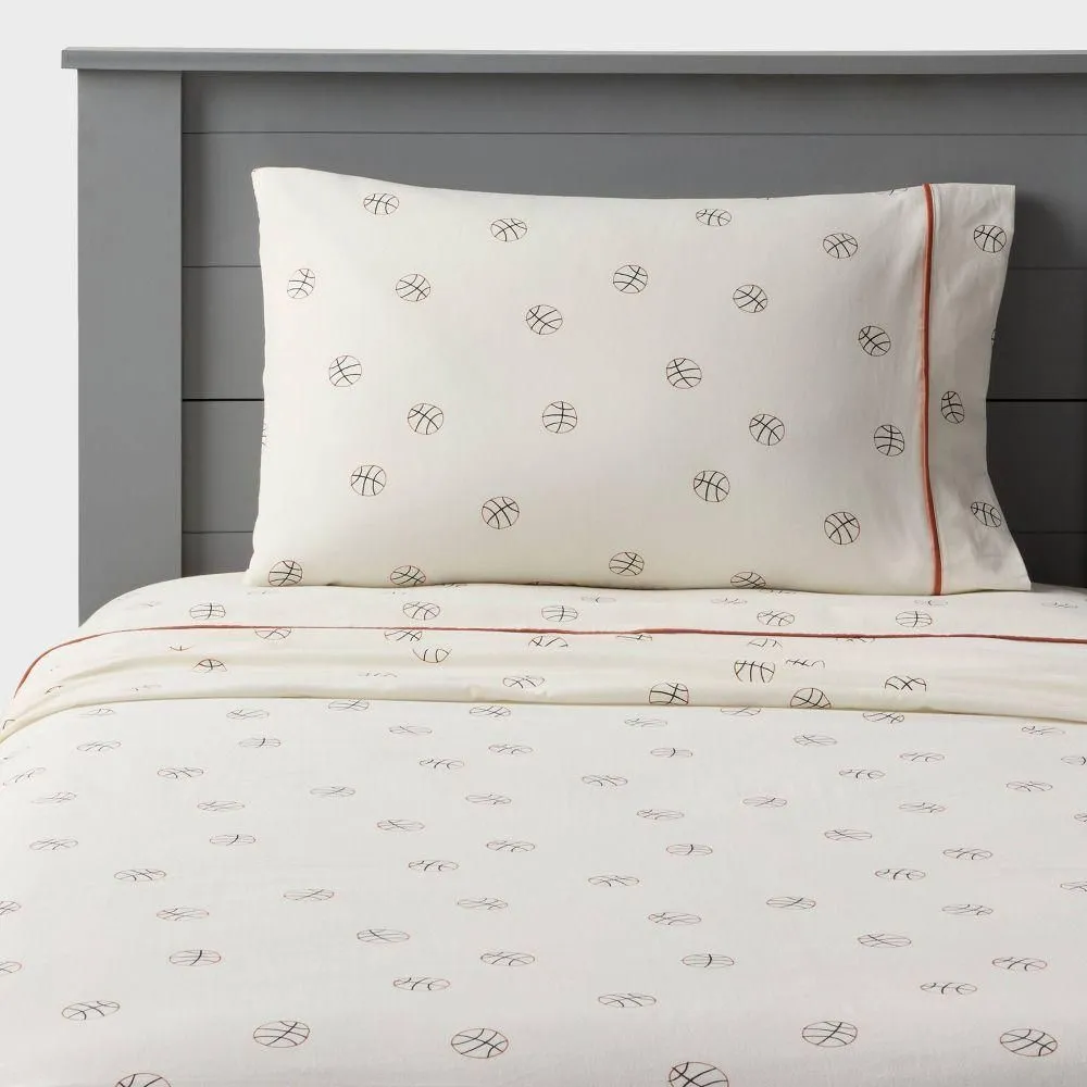 New without box - Queen Basketball Kids' Cotton Sheet Set - Pillowfort