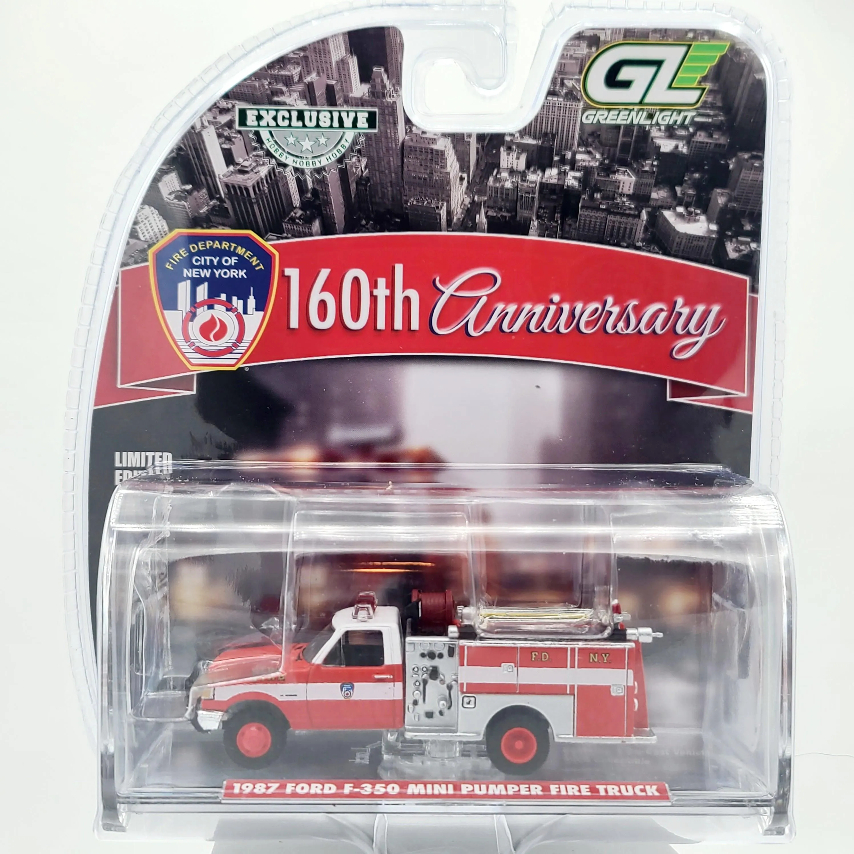 GreenLight '87 Ford F-350 Mini Pumper Fire Truck "FDNY" - 1:64, 160th Anniversary (2025 Hobby Exclusive)