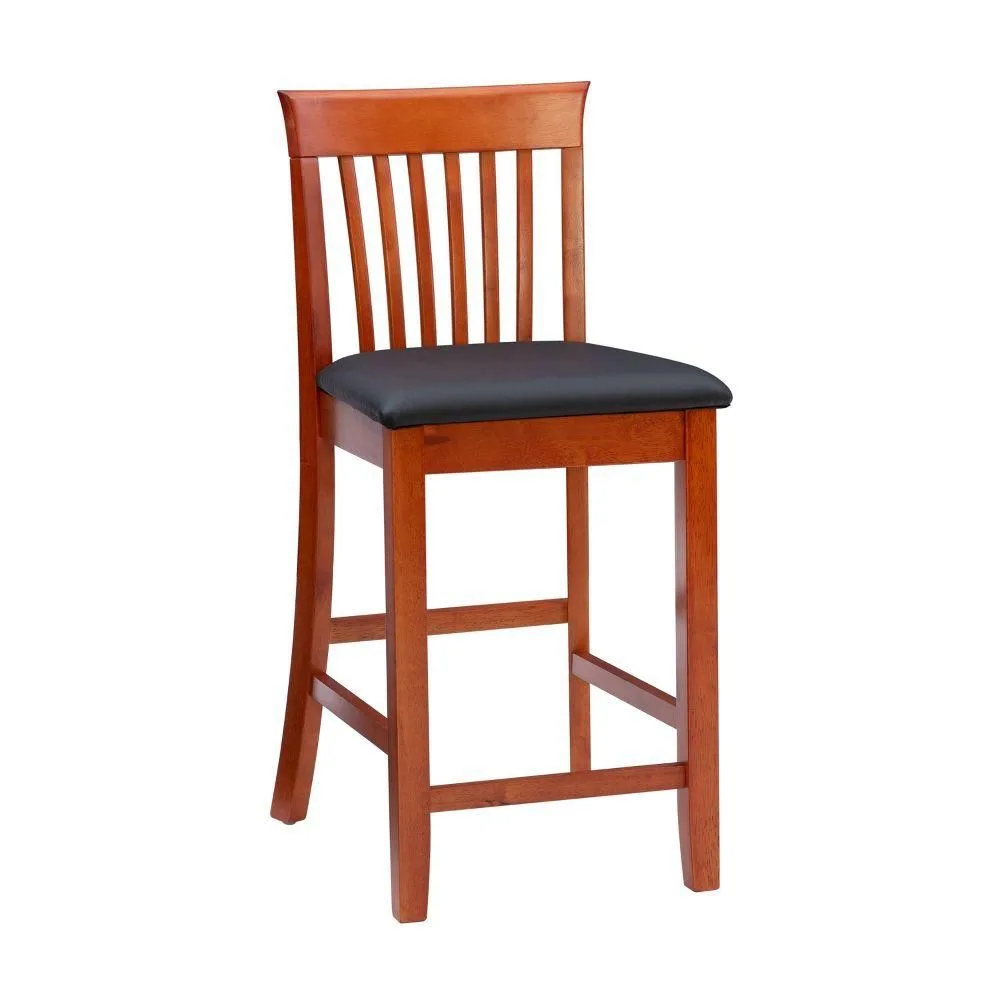 New without box - 24" Torino Craftsman Padded Seat Faux Leather Counter Height Barstool