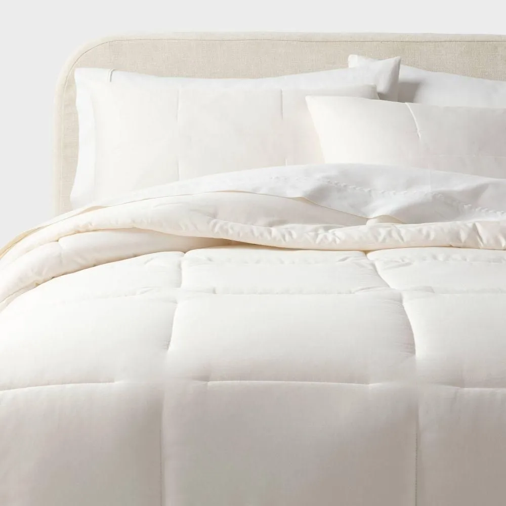 New without box - King Performance Sateen Comforter and Shams Set Ivory - Threshold