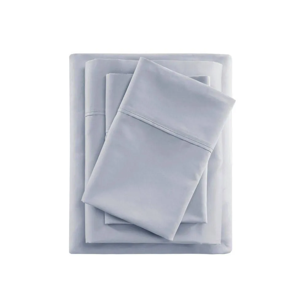 New without box - Queen 600 Thread Count Cooling Cotton Blend 4pc Sheet Set Blue