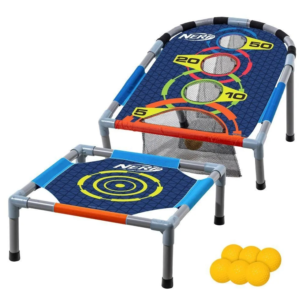 Used and fully functioning - NERF NERF Kids Bounce N Score Toss Game Set
