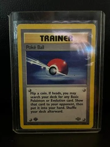 Poke Ball 64/64 Jungle Common Pokemon 1st Edition Moderately Played English Trading Card