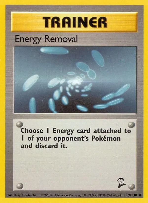 Energy Removal 119/130 Base Set 2 Common Pokemon Normal Moderately Played English Trading Card