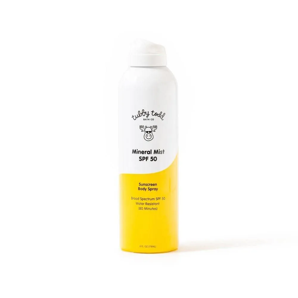 Brand New - Size: 6 fl oz - Tubby Todd Mineral Sunscreen Mist - SPF 50 - 6 fl oz: