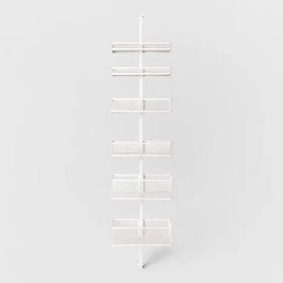 New without box - Size: 79.4 Inches (H) - Brightroom Minimalist Metal 6 Mesh Baskets Over-the-Door Storage Rack Hanging