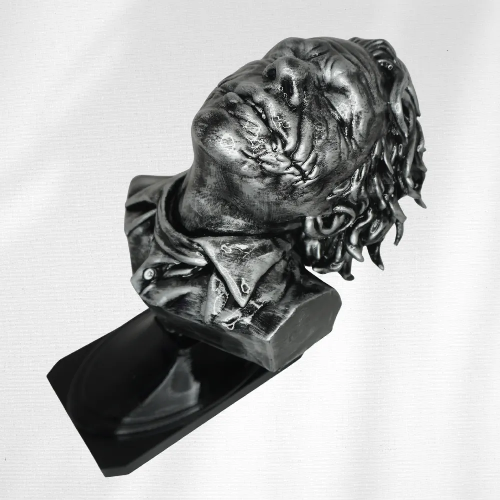 Silver-rubbed (Heath Ledger) Joker Bust