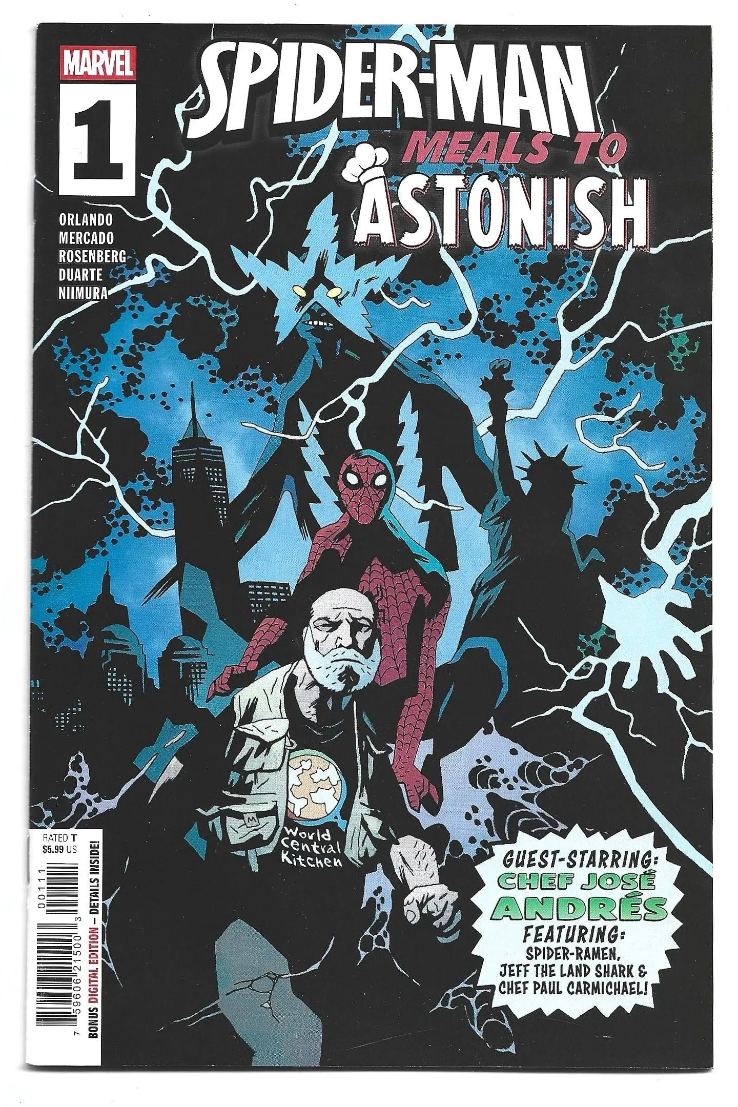 Spider-Man #1 "Meals to Astonish" Mike Mignola cover art