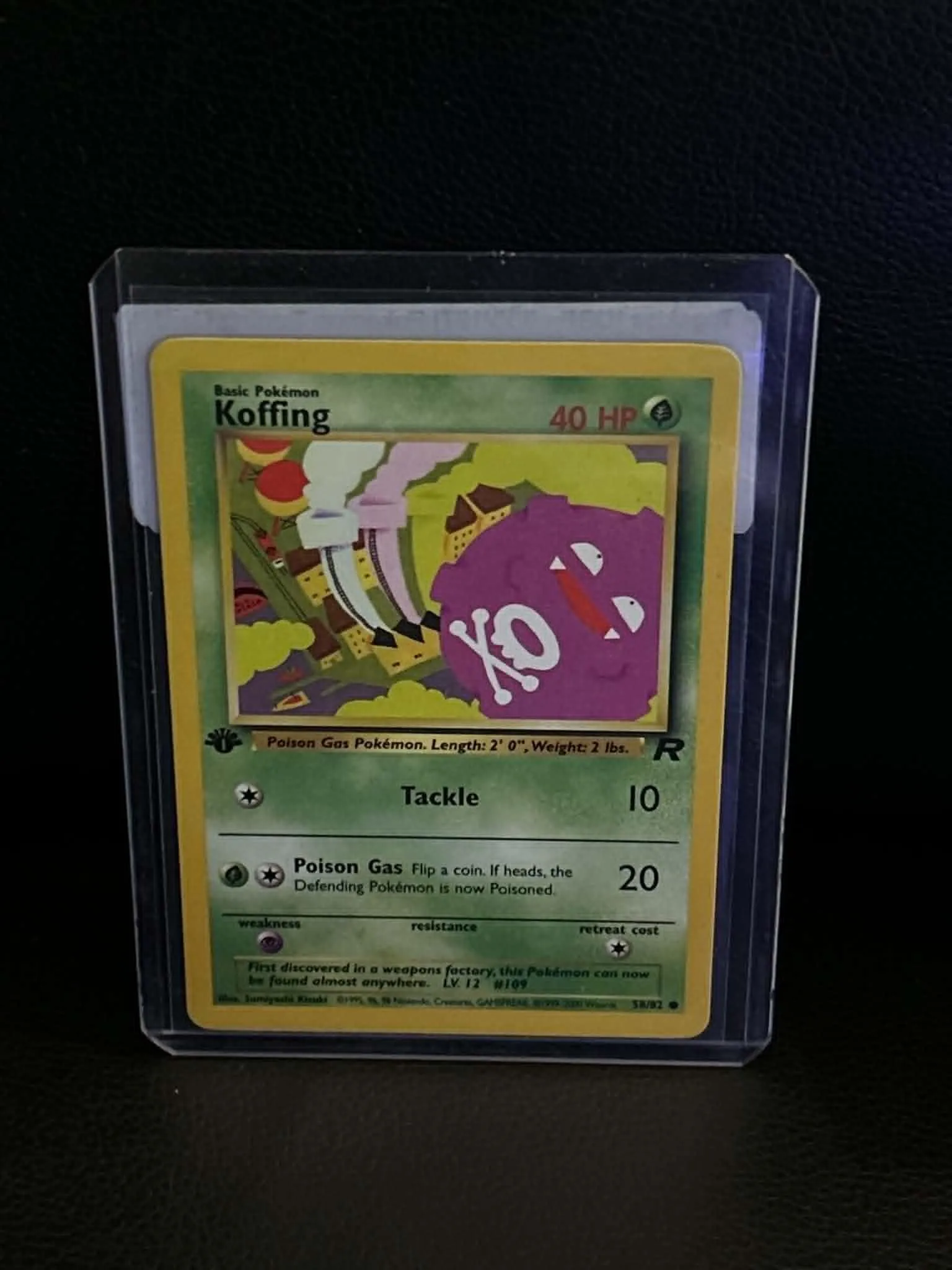 Koffing 58/82 Team Rocket Common Pokemon 1st Edition Lightly Played English Trading Card
