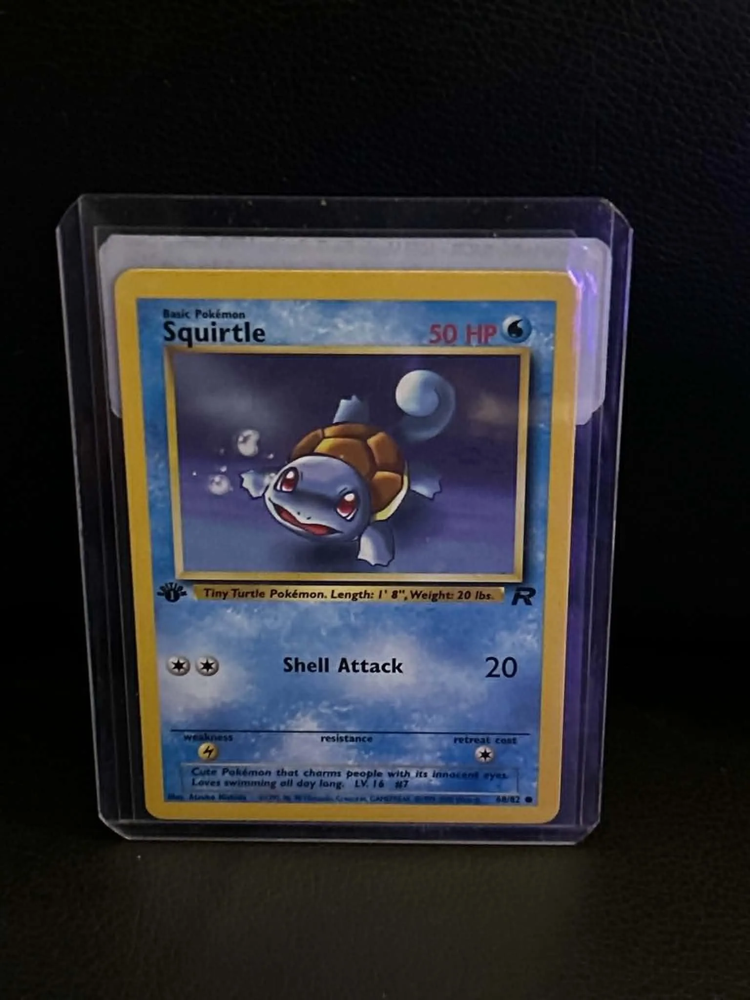 Squirtle 68/82 Team Rocket Common Pokemon 1st Edition Lightly Played English Trading Card