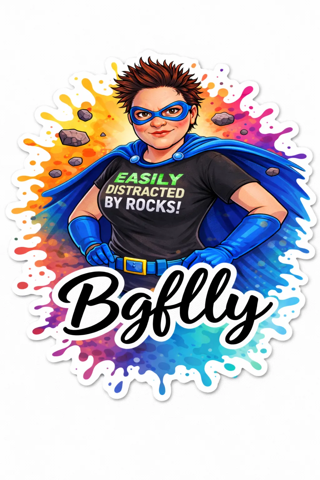 Super Hero BG- Promo Sticker