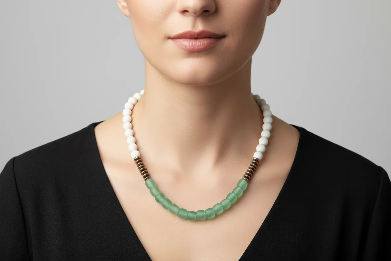 African Glass Bead Necklace
