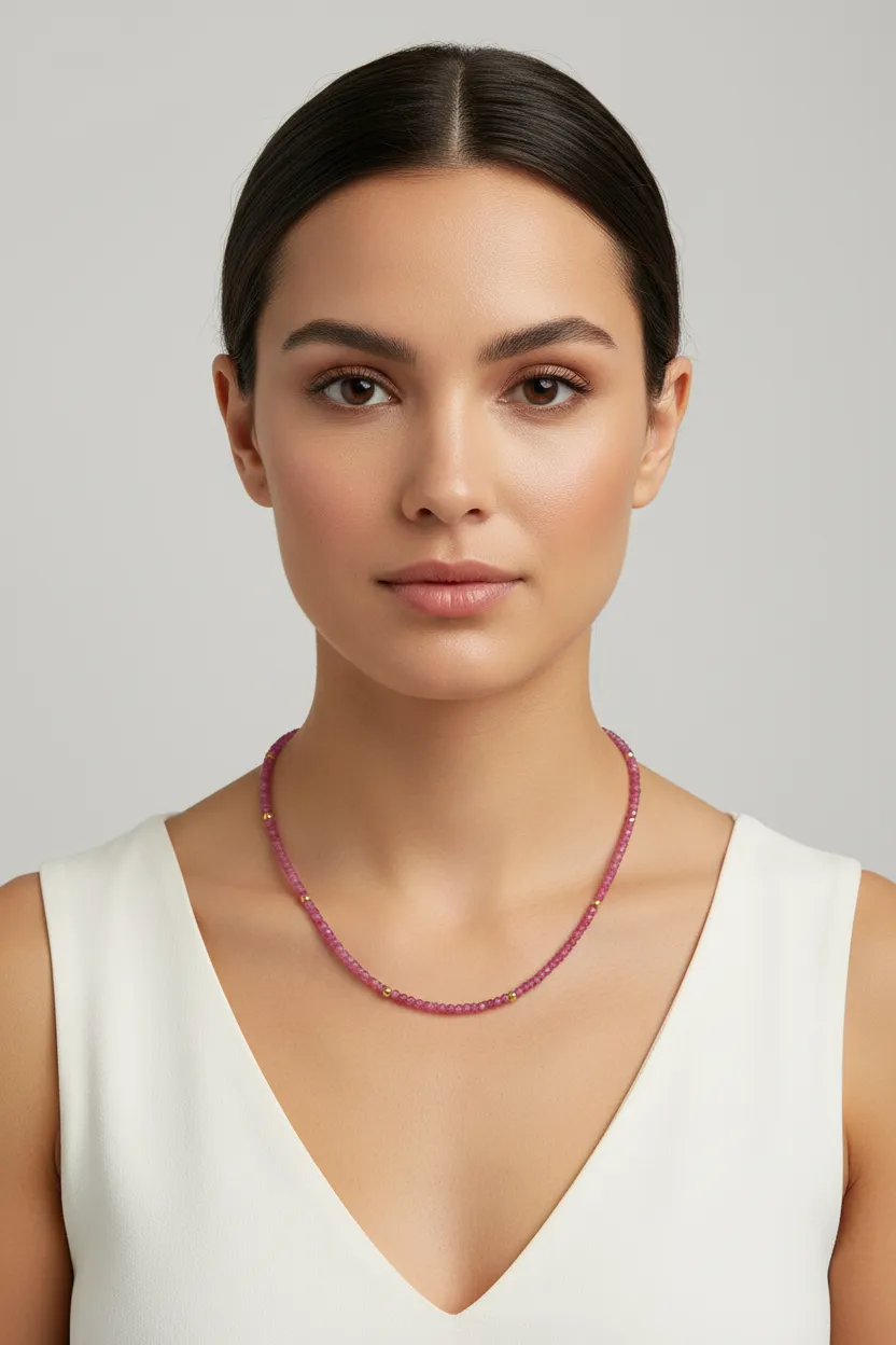 Pink Topaz Necklace