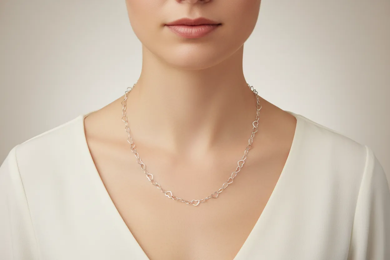 Heart Chain - Stainless Steel