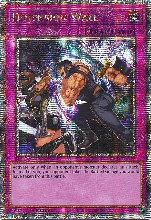 Dimension Wall (Quarter Century Secret Rare) RA04-EN127 Quarter Century Stampede Quarter Century Secret Rare YuGiOh 1st Edition Near Mint English Trading Card