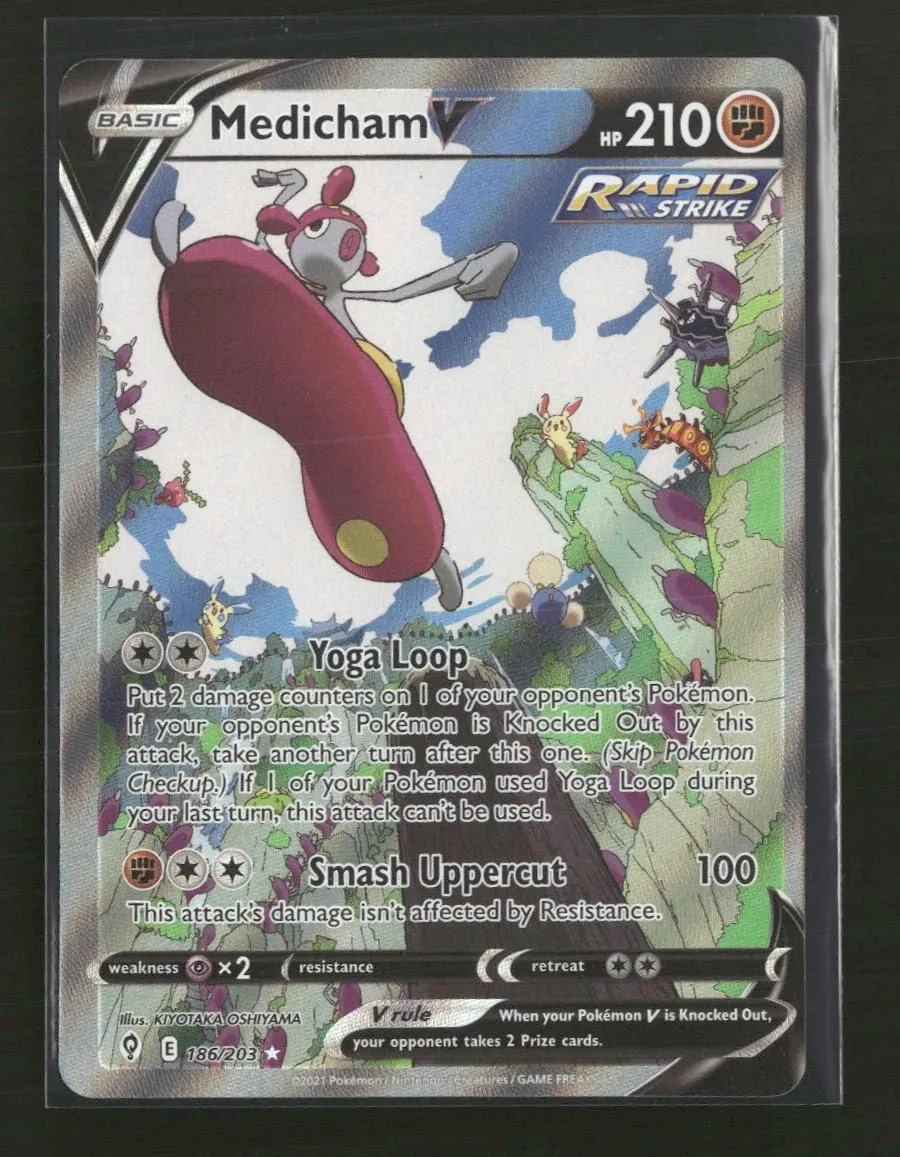 SWSH07: Evolving Skies Medicham V (Alternate Full Art) #186/203
