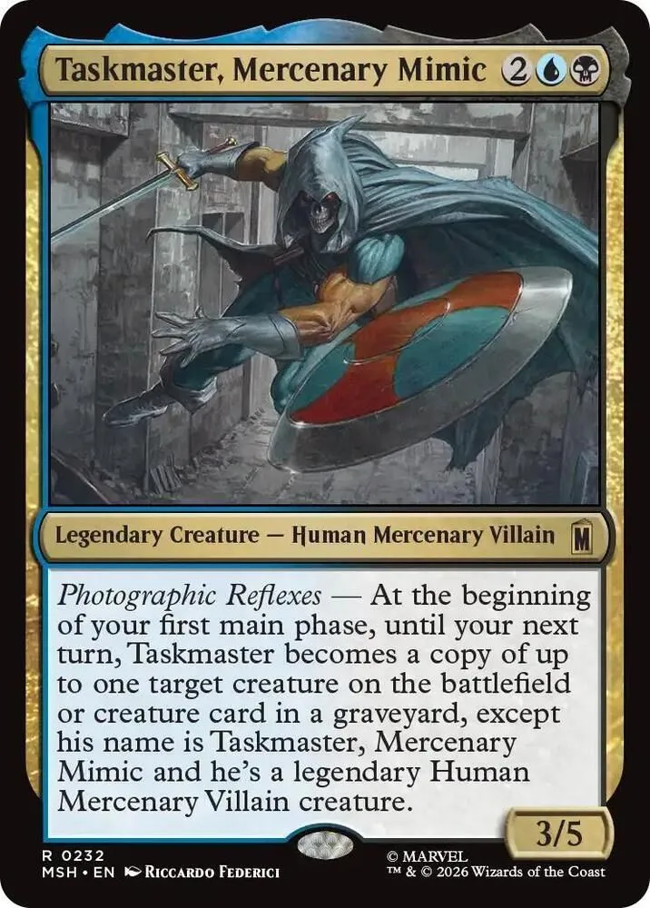 MSH, Taskmaster, Mercenary Mimic, Standard, 232, R, Mint, (Foil), EN