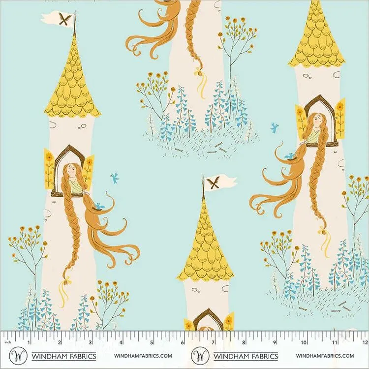 Heather Ross Favorites - Rapunzel in Aqua - Heather Ross